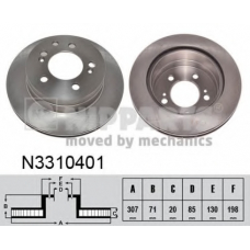 N3310401 NIPPARTS Тормозной диск