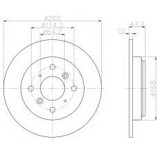 8DD 355 108-691 HELLA Тормозной диск