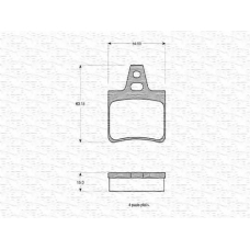 363702160329 MAGNETI MARELLI Комплект тормозных колодок, дисковый тормоз