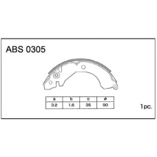 ABS0305 Allied Nippon Колодки барабанные