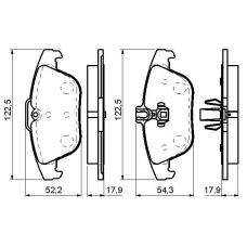 0 986 494 162 BOSCH Комплект тормозных колодок, дисковый тормоз