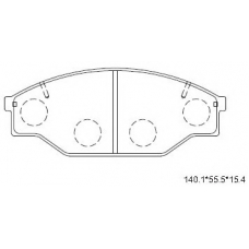 KD2386 ASIMCO Комплект тормозных колодок, дисковый тормоз