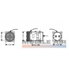 0900K176 VAN WEZEL Компрессор, кондиционер