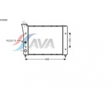 VW2083 AVA Радиатор, охлаждение двигателя