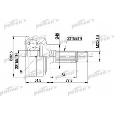 PCV1044 PATRON Шарнирный комплект, приводной вал