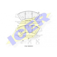 182109 ICER Комплект тормозных колодок, дисковый тормоз