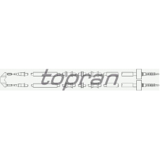 205 508 TOPRAN Трос, стояночная тормозная система