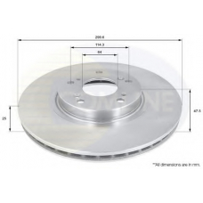 ADC0552V COMLINE Тормозной диск