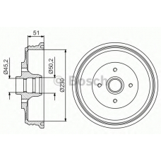 0 986 477 179 BOSCH Тормозной барабан