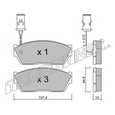 056.1 TRUSTING Комплект тормозных колодок, дисковый тормоз
