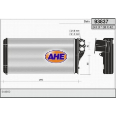 93837 AHE Теплообменник, отопление салона