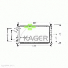 31-0382 KAGER Радиатор, охлаждение двигателя