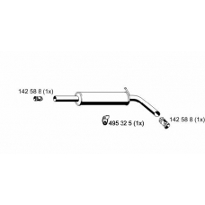 645003 ERNST Средний глушитель выхлопных газов