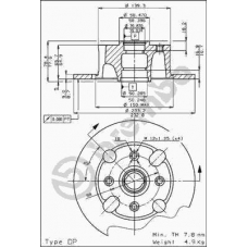 08.2163.08 BREMBO Тормозной диск