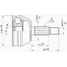 CVJ5081.10 OPEN PARTS Шарнирный комплект, приводной вал