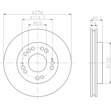 8DD 355 106-351 HELLA PAGID Тормозной диск