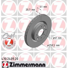 470.2409.20 ZIMMERMANN Тормозной диск