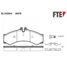 BL1926A4 FTE Комплект тормозных колодок, дисковый тормоз