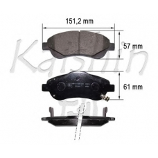 FK5156 KAISHIN Комплект тормозных колодок, дисковый тормоз