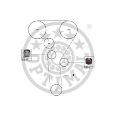 SK-1697 OPTIMAL Комплект ремня ГРМ