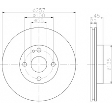 8DD 355 103-181 HELLA PAGID Тормозной диск