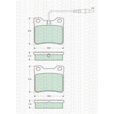 8110 28941 TRIDON Brake pads - rear