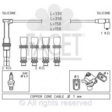 4.9608 FACET Комплект проводов зажигания
