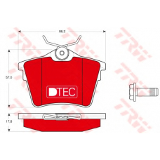 GDB1596DTE TRW Комплект тормозных колодок, дисковый тормоз