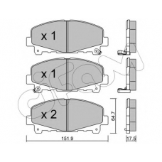 822-867-0 CIFAM Комплект тормозных колодок, дисковый тормоз