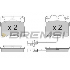 BP2869 BREMSI Комплект тормозных колодок, дисковый тормоз