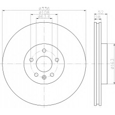 8DD 355 114-691 HELLA Тормозной диск