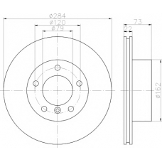 8DD 355 111-221 HELLA PAGID Тормозной диск