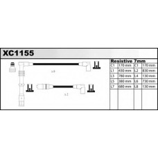 XC1155 QUINTON HAZELL Комплект проводов зажигания
