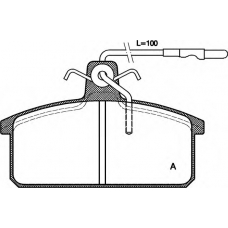 BPA0128.32 OPEN PARTS Комплект тормозных колодок, дисковый тормоз