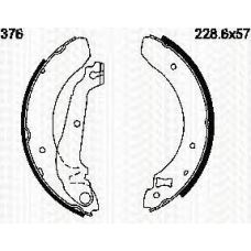 8100 16376 TRIDON Brake shoes