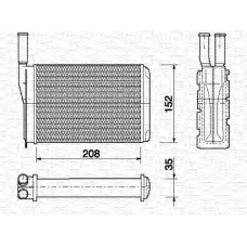 350218154000 MAGNETI MARELLI Теплообменник, отопление салона