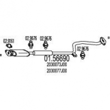 01.56690 MTS Средний глушитель выхлопных газов