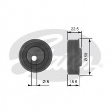 T41038 GATES Натяжной ролик, ремень грм