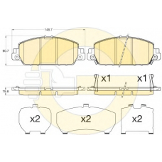 6136156 GIRLING Комплект тормозных колодок, дисковый тормоз