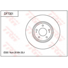 DF7301 TRW Тормозной диск