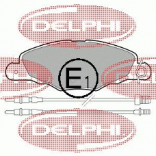 LP1629 DELPHI Комплект тормозных колодок, дисковый тормоз