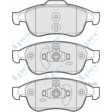 PAD1669 APEC Комплект тормозных колодок, дисковый тормоз