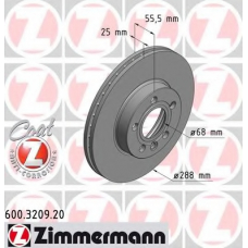 600.3209.20 ZIMMERMANN Тормозной диск