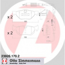 23926.170.2 ZIMMERMANN Комплект тормозных колодок, дисковый тормоз