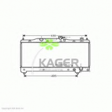 31-1121 KAGER Радиатор, охлаждение двигателя