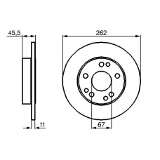 0 986 478 114 BOSCH Тормозной диск