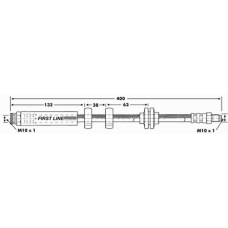 FBH6647 FIRST LINE Тормозной шланг