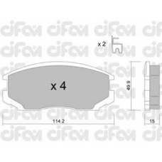 822-382-0 CIFAM Комплект тормозных колодок, дисковый тормоз