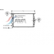 BW2292 AVA Радиатор, охлаждение двигателя