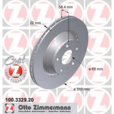 100.3329.20 ZIMMERMANN Тормозной диск